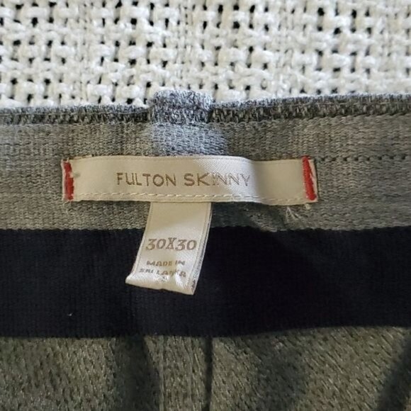 Fulton Skinny High Waisted Large Pockets Sz. 30 x 30 Gray Pants - Picture 5 of 10